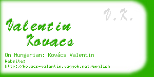 valentin kovacs business card